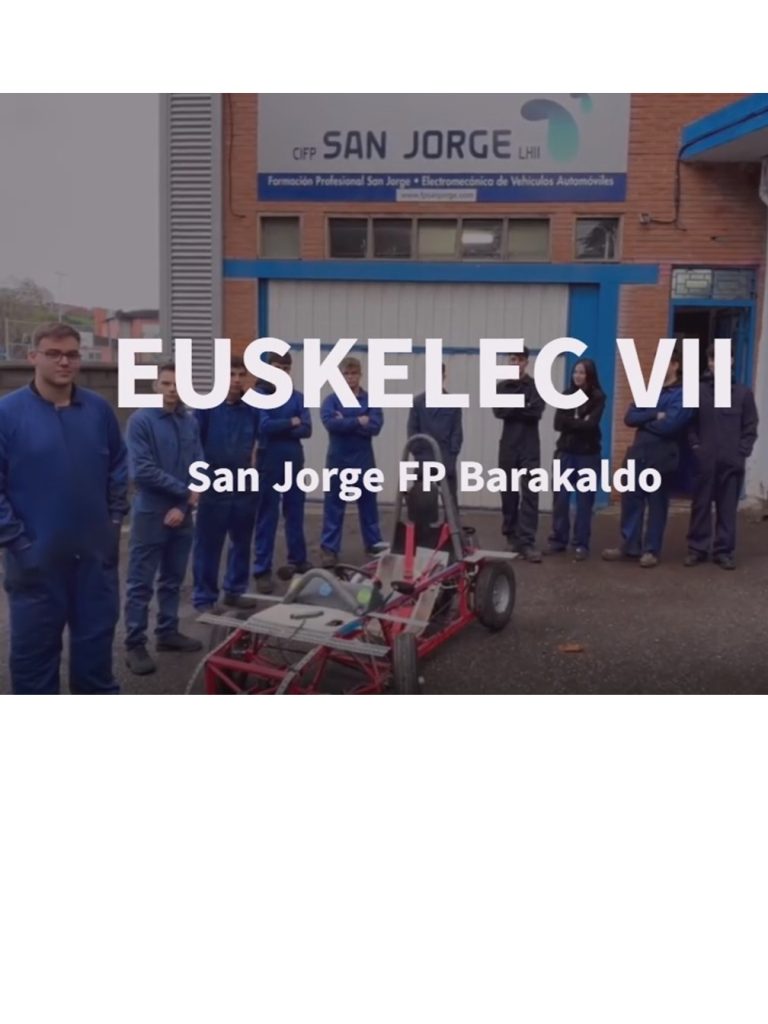 El equipo de San Jorge continúa trabajando duro para el campeonato de vehículos eléctricos de la VII Edición de Euskelec. ¡Ya va quedando menos para la carrera!
